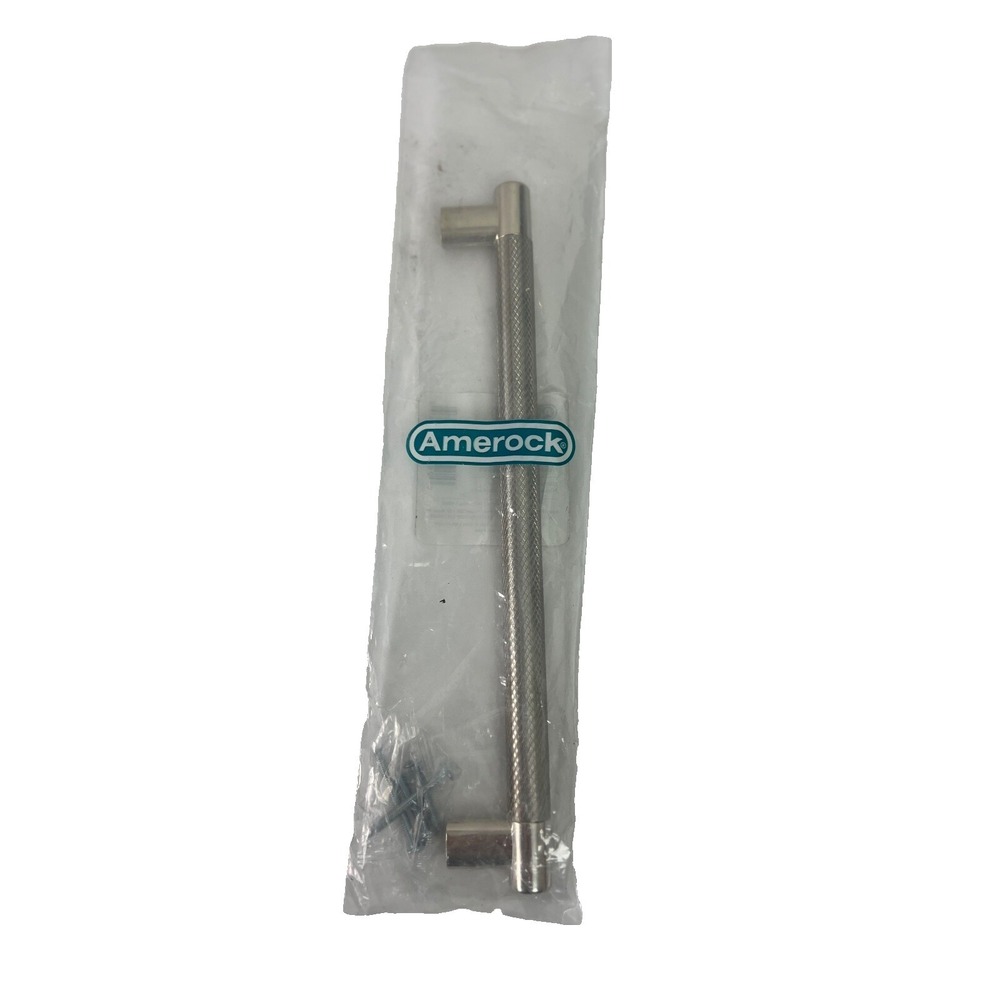 Amerock Cabinet Pull Bronx‎ Satin Nickel 10-1/16" Center to Center Bar Handle C8